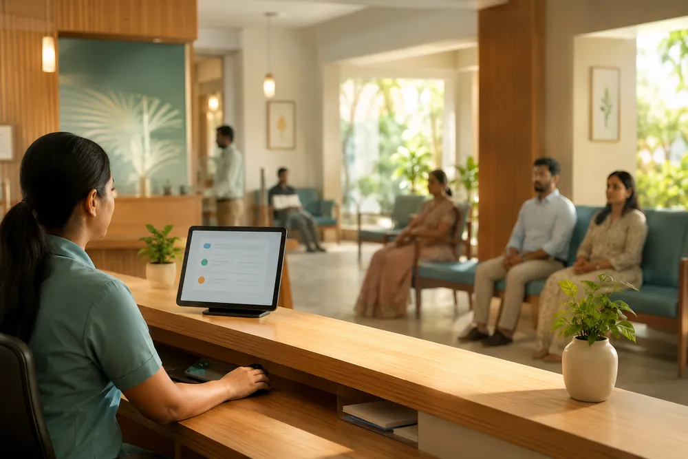 Thudipu Reception Queue & Token Slip Flow
